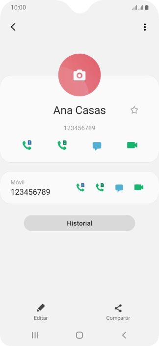 Pulsa la tecla de inicio para terminar y regresar a la pantalla de inicio.