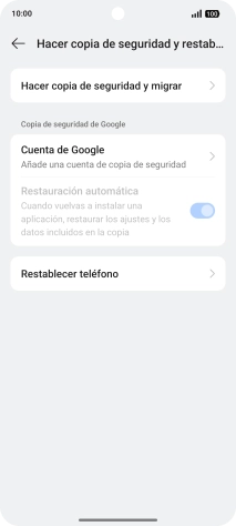 Pulsa Restablecer teléfono.