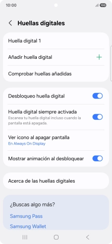 Pulsa el indicador junto a los ajustes deseados para activarlos o desactivarlos.