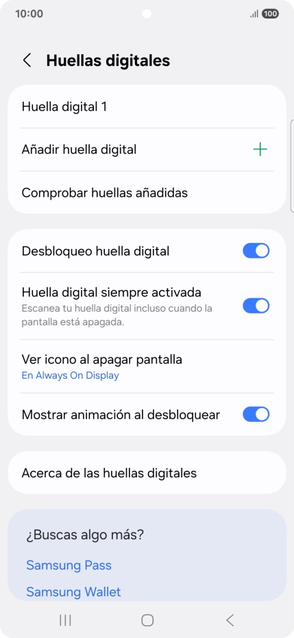 Pulsa el indicador junto a los ajustes deseados para activarlos o desactivarlos.