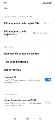 Pulsa Redes móviles.