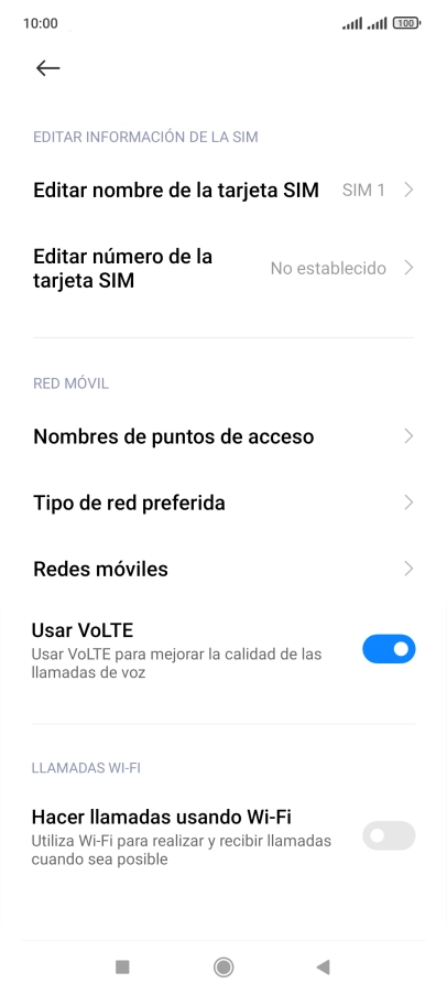 Pulsa Redes móviles.