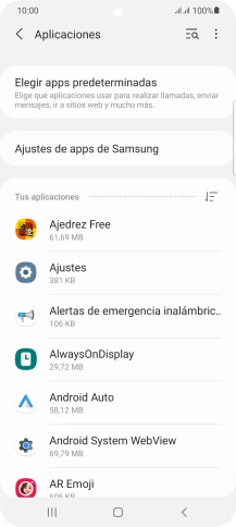 Pulsa la app deseada.