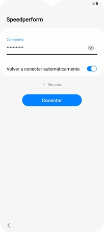 Introduce la contraseña de la red wifi y pulsa Conectar.