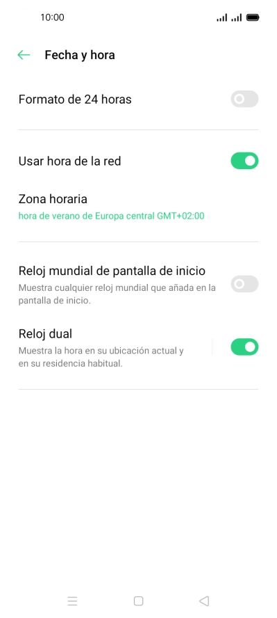 Pulsa la tecla de inicio para terminar y regresar a la pantalla de inicio.