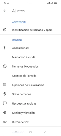 Pulsa Cuentas de llamada.