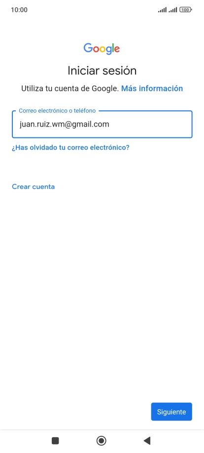Pulsa Siguiente.