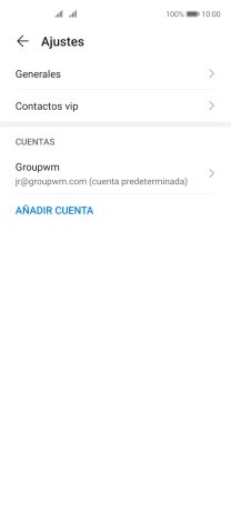 Pulsa la cuenta de correo electrónico deseada.