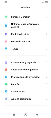 Pulsa Notificaciones y Centro de control.