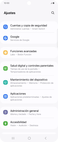 Pulsa Cuentas y copia de seguridad.