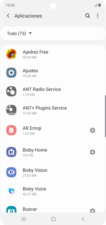 Pulsa la app deseada.
