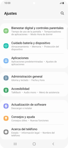 Pulsa Administración general.