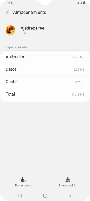 Pulsa Borrar caché.