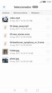 Pulsa el archivo deseado.