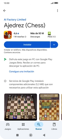 Pulsa Instalar y sigue las indicaciones de la pantalla para instalar la app.