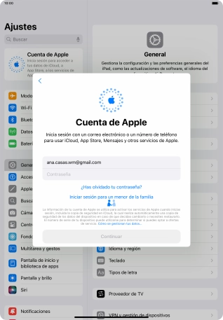 Pulsa Contraseña e introduce la contraseña de tu ID de Apple.