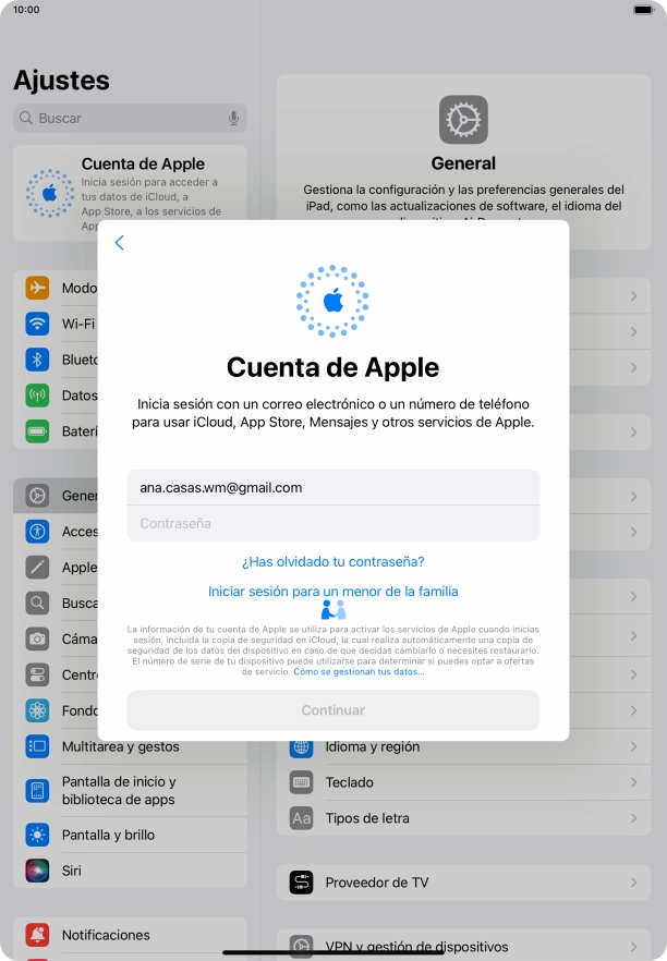 Pulsa Contraseña e introduce la contraseña de tu ID de Apple.