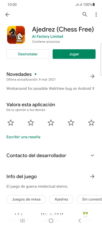 Pulsa Desinstalar.