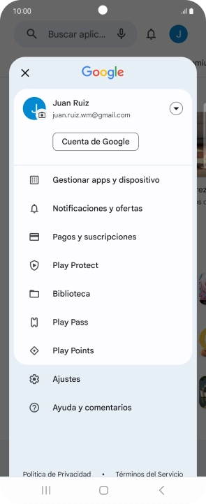 Pulsa Gestionar apps y dispositivo.