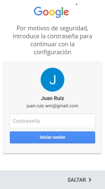 Pulsa Contraseña e introduce la contraseña de tu cuenta de Google.