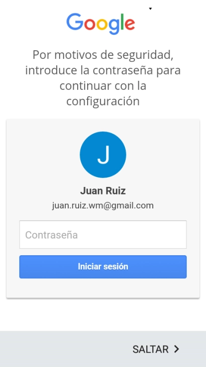 Pulsa Contraseña e introduce la contraseña de tu cuenta de Google.