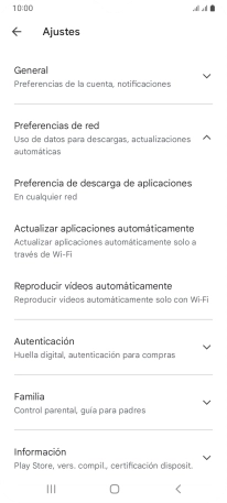 Pulsa Actualizar aplicaciones automáticamente.