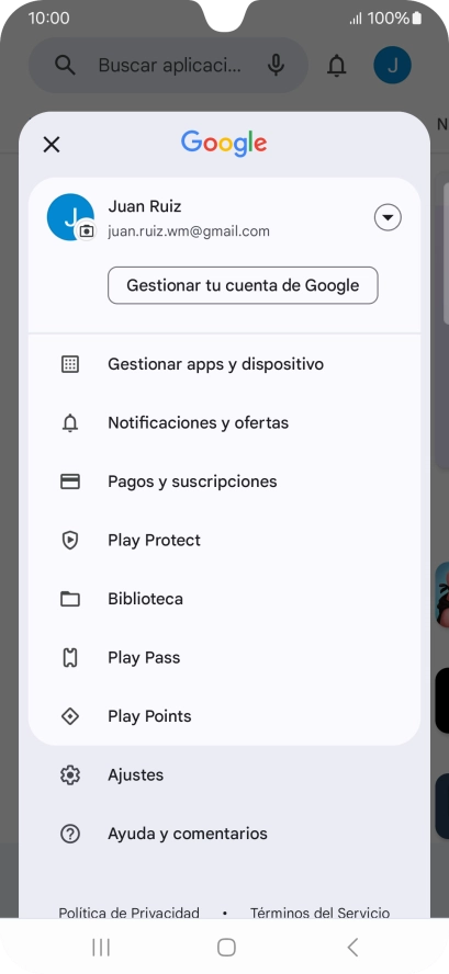 Pulsa Gestionar apps y dispositivo.