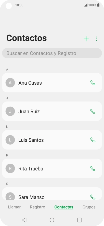 Pulsa el contacto deseado.