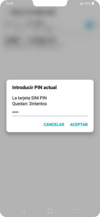 Introduce tu código PIN y pulsa ACEPTAR.