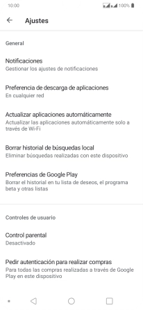 Pulsa Actualizar aplicaciones automáticamente.
