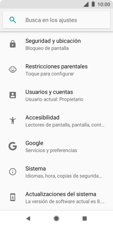 Pulsa Seguridad y ubicación.