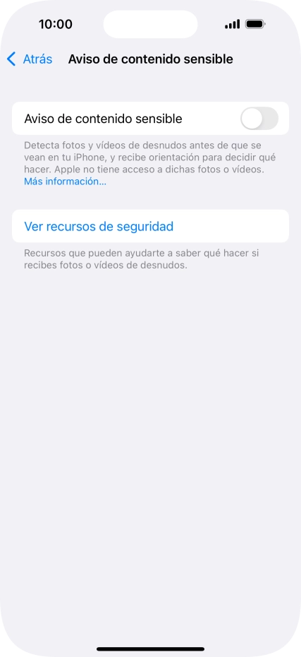 Pulsa el indicador junto a 