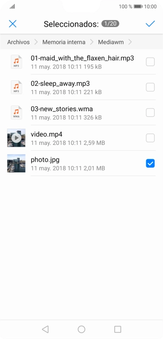 Pulsa el icono de aceptar. Pulsa el icono de aceptar.