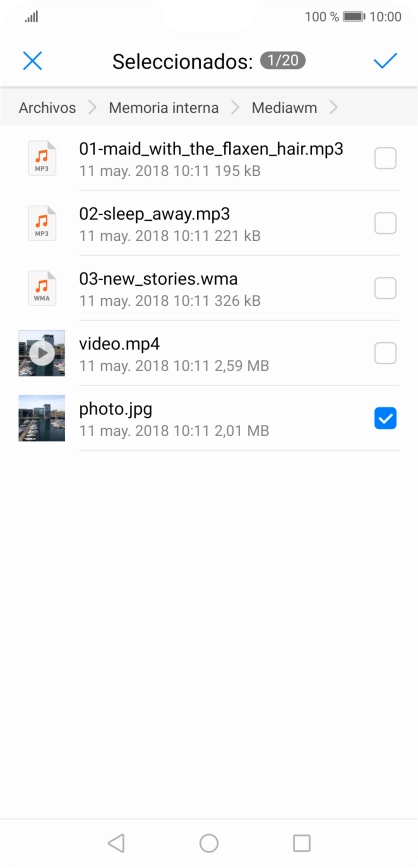 Pulsa el icono de aceptar. Pulsa el icono de aceptar.