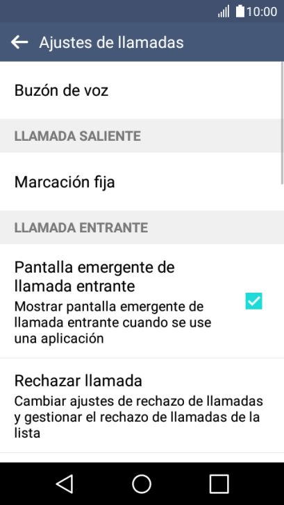 Pulsa Marcación fija.