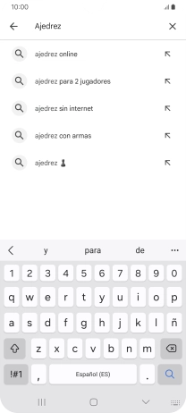 Introduce el nombre del tema o de la app y pulsa el icono de búsqueda.