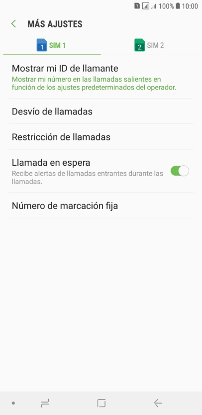 Pulsa la tarjeta SIM deseada.