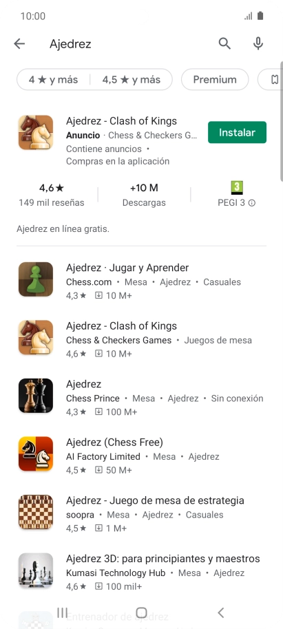 Pulsa la app deseada.