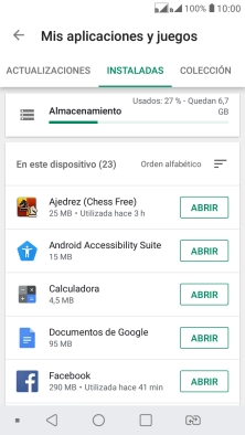 Pulsa la app deseada.