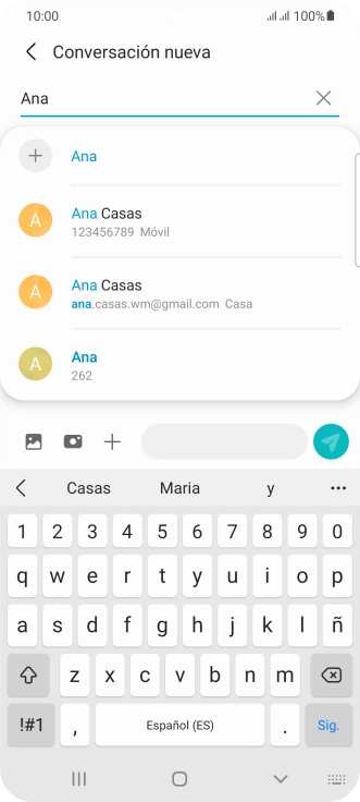 Pulsa el contacto deseado.