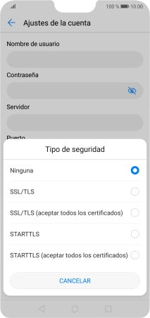 Pulsa Ninguna para desactivar la función.