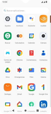 Pulsa Galería y desplázate a la carpeta deseada.