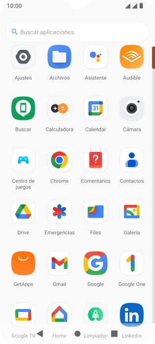 Pulsa Galería y desplázate a la carpeta deseada.