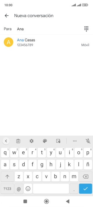 Pulsa el contacto deseado.