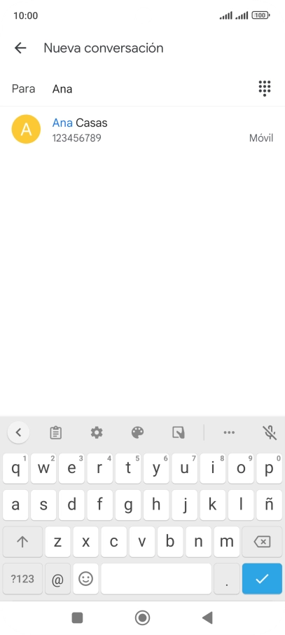 Pulsa el contacto deseado.