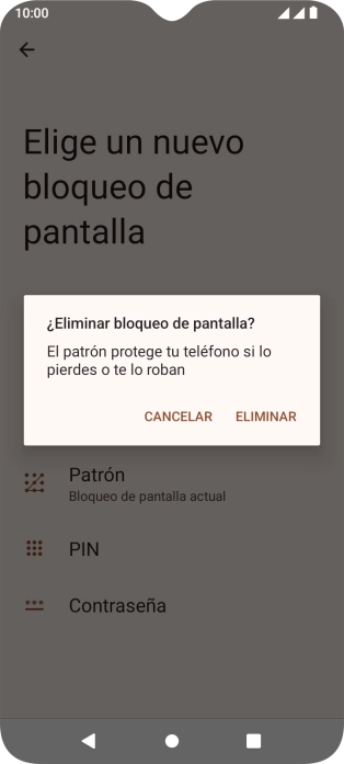 Pulsa ELIMINAR.