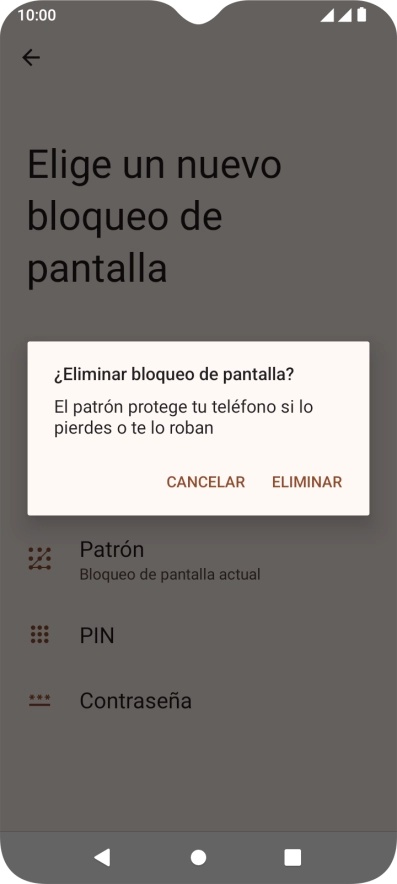 Pulsa ELIMINAR.