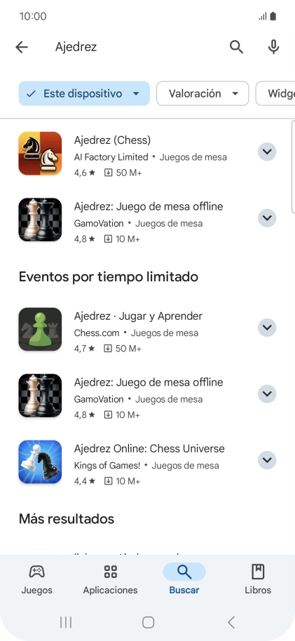 Pulsa la app deseada.