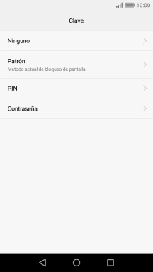 Introduce el código de seguridad actual y pulsa Ninguno.
