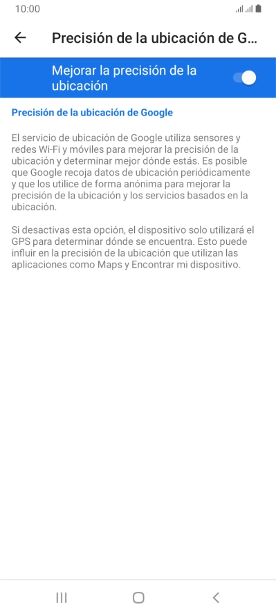 Pulsa el indicador junto a 
